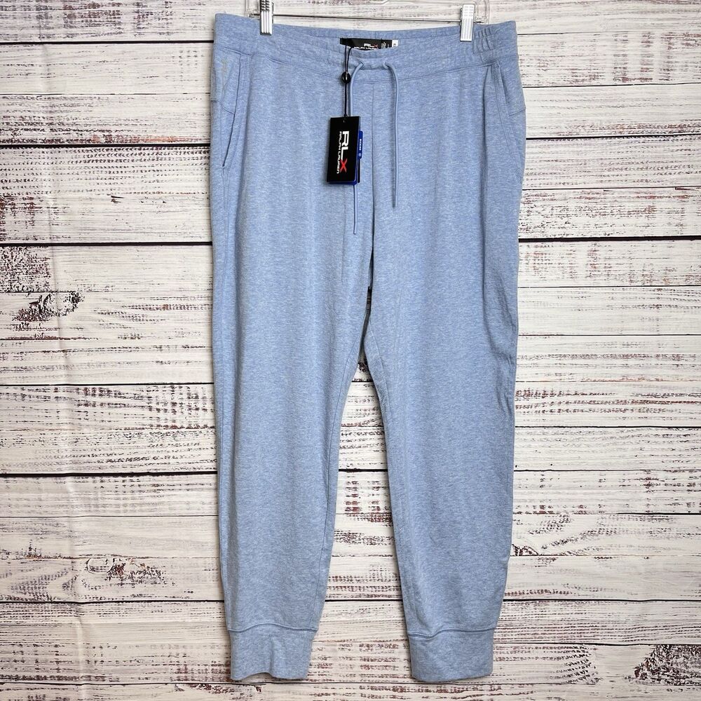 RLX Ralph Lauren Golf Jogger Pants Womens L Blue Heathered Performance NWT $168